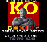George Foreman's KO Boxing (USA, Europe) Title Screen